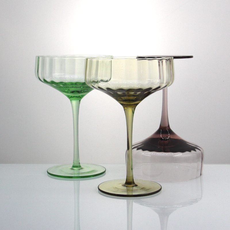 Colored Champagne Coupe Glasses XB359