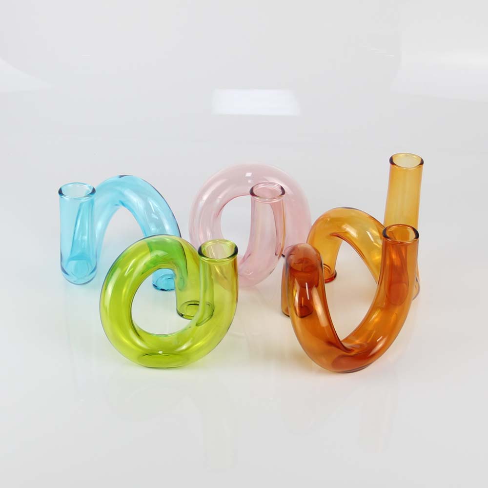 colored glass candle holders test tube candlesticks holder WSJ152