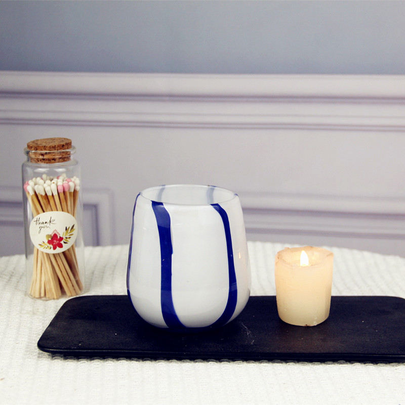 Colored stripe Tea Light Holder ZT208