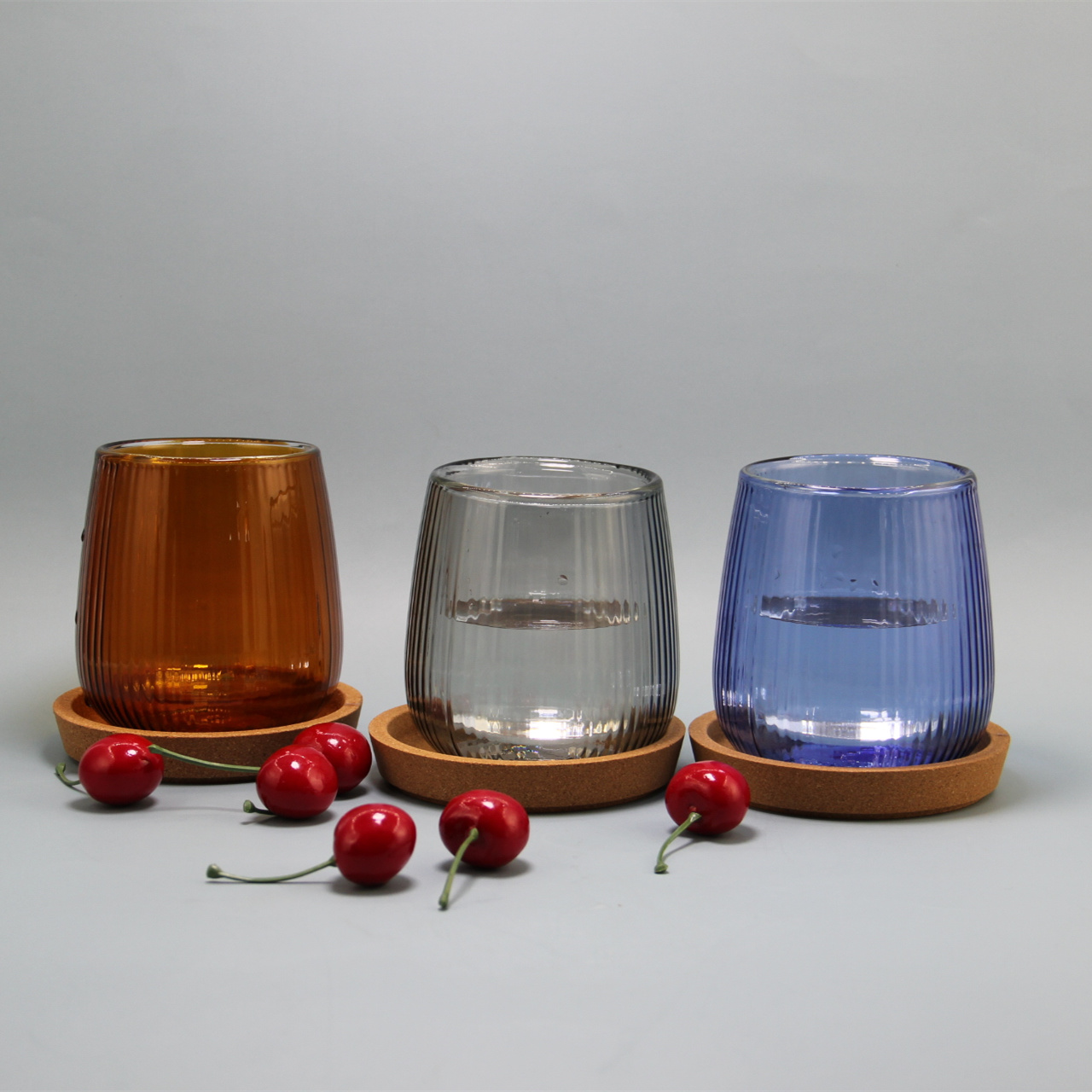 Double wall glass cup colorful Coffee cup WG350