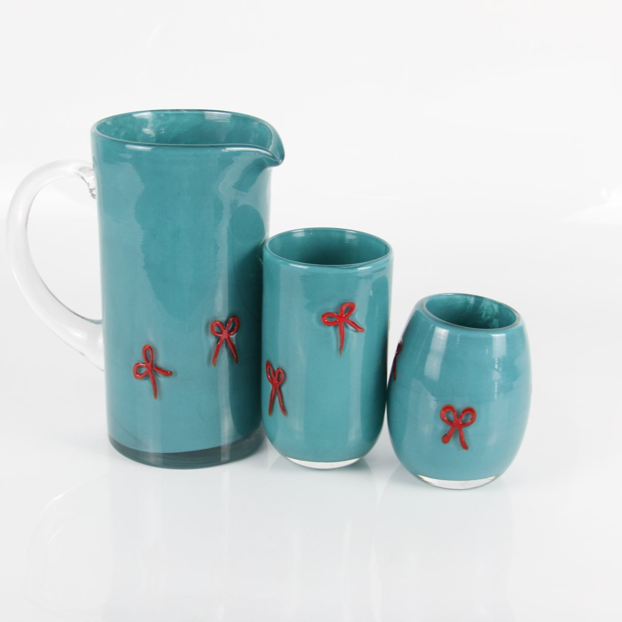 Wholesale glass pitcher and color tumbler WG433