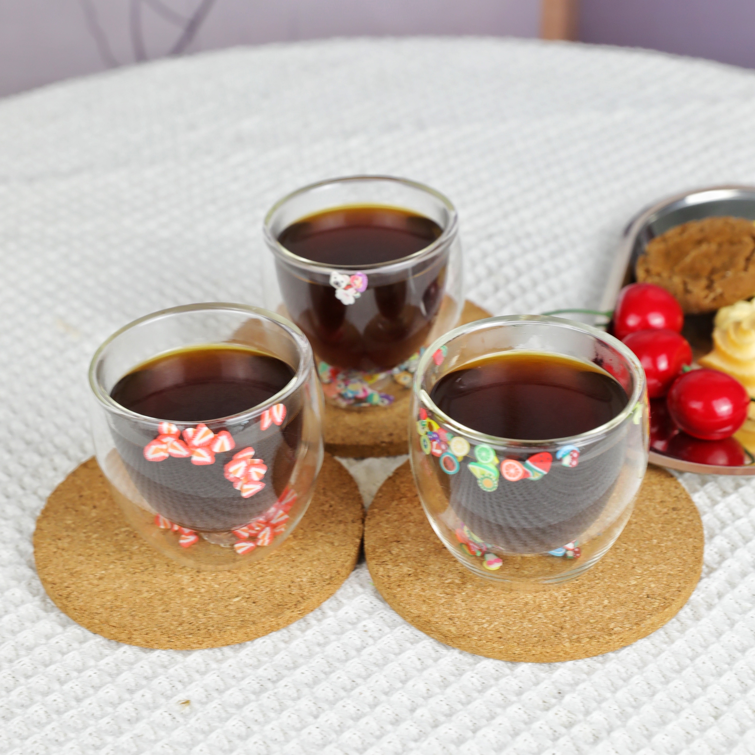 Double wall glass tumbler for water WG492