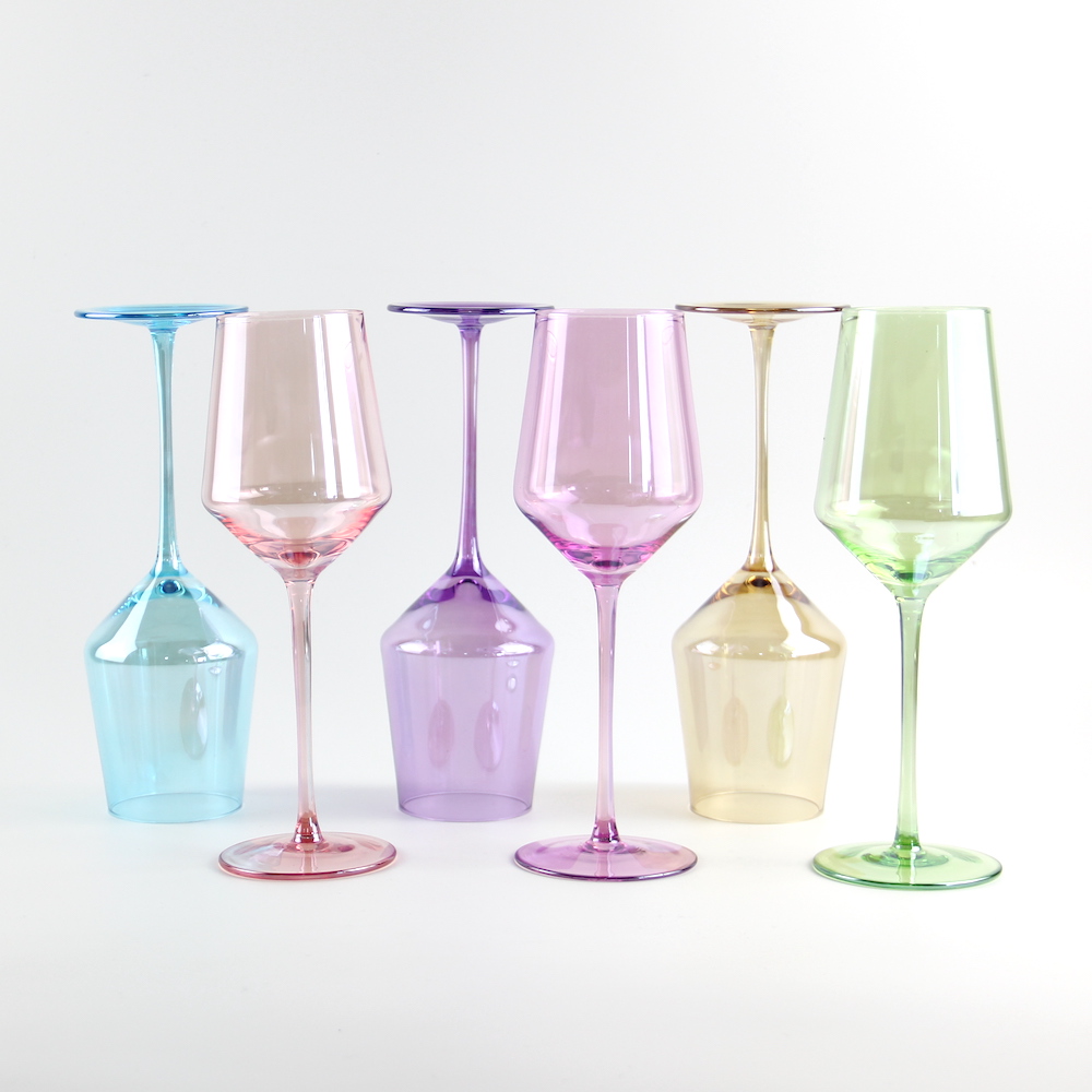 Colored goblet wine glasses CXW1686