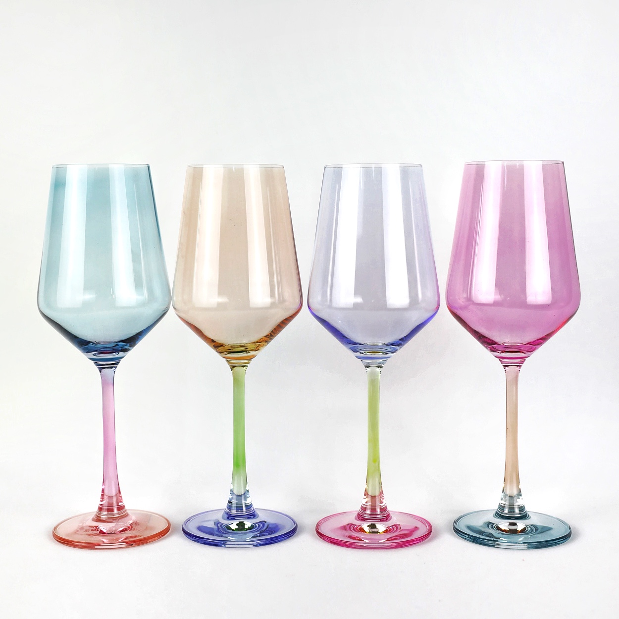 Colored crystal glass goblet CXW1799