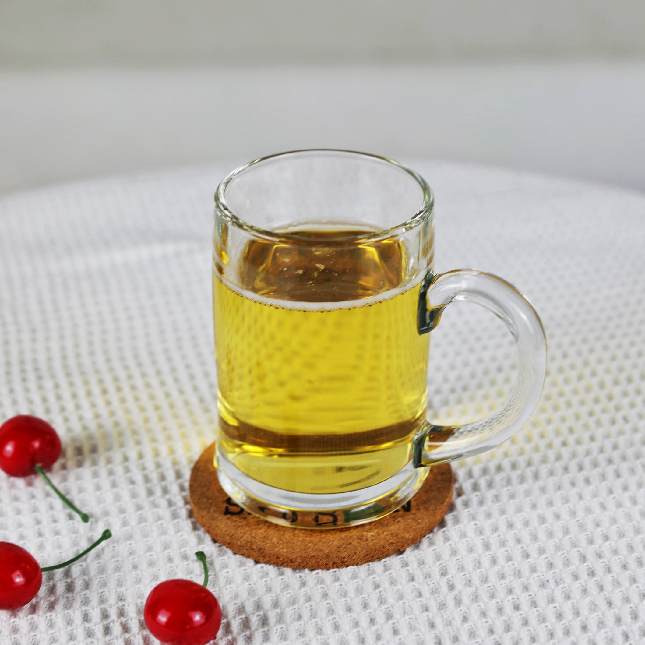 Custom pattern logo beer glasses with handle PJB159