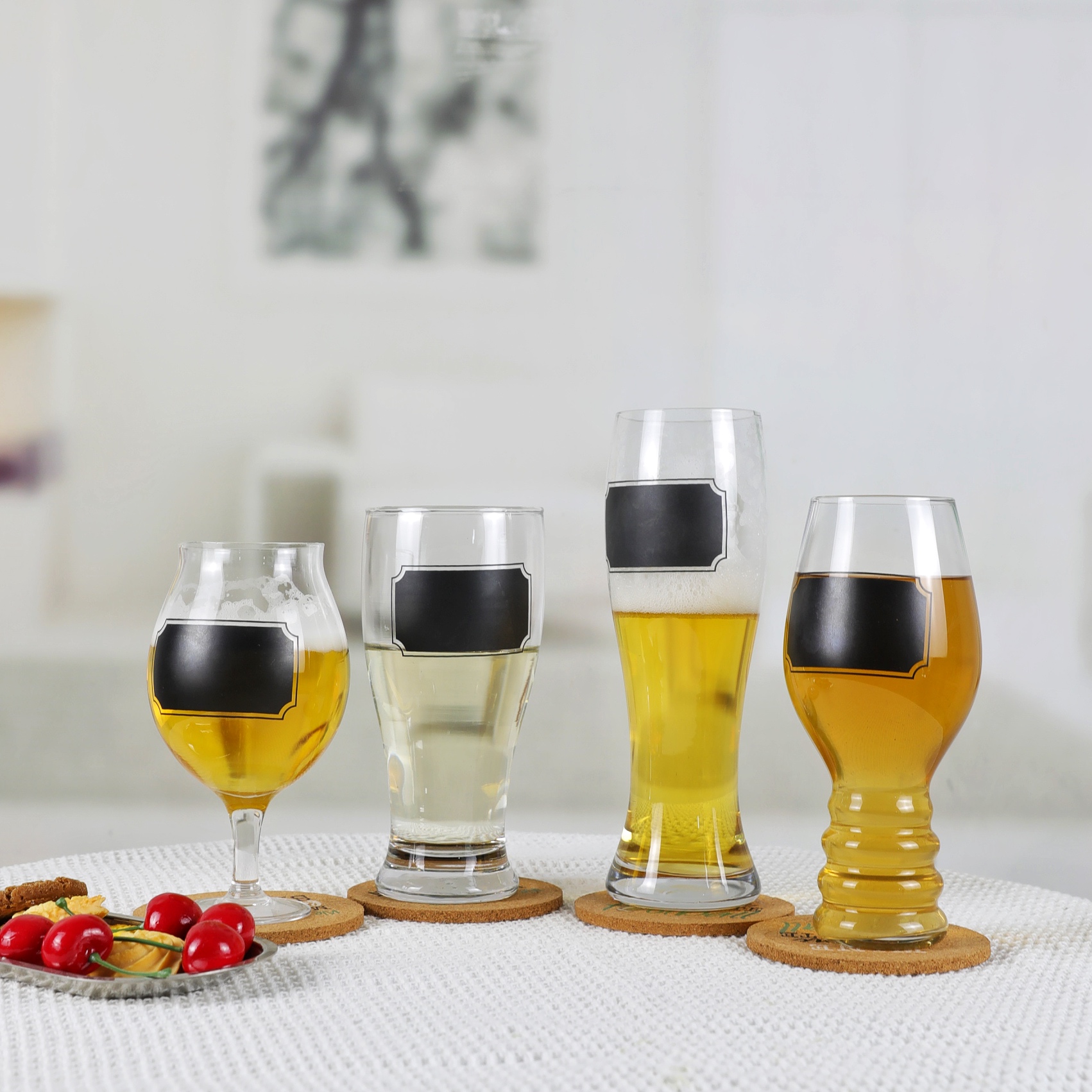 Personalized 16oz sublimation glass beer mugs PJB198