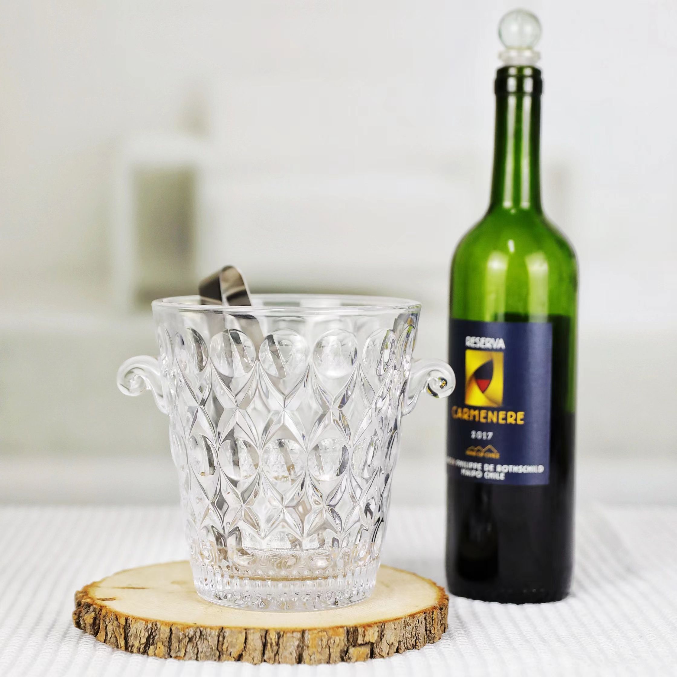 Luxury crystal glass ice bucket GZ1846