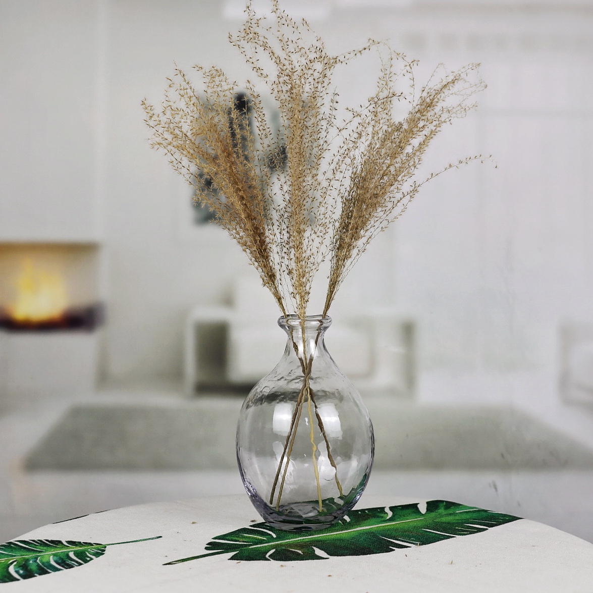 custom tall bubble glass ball flower vase HP439