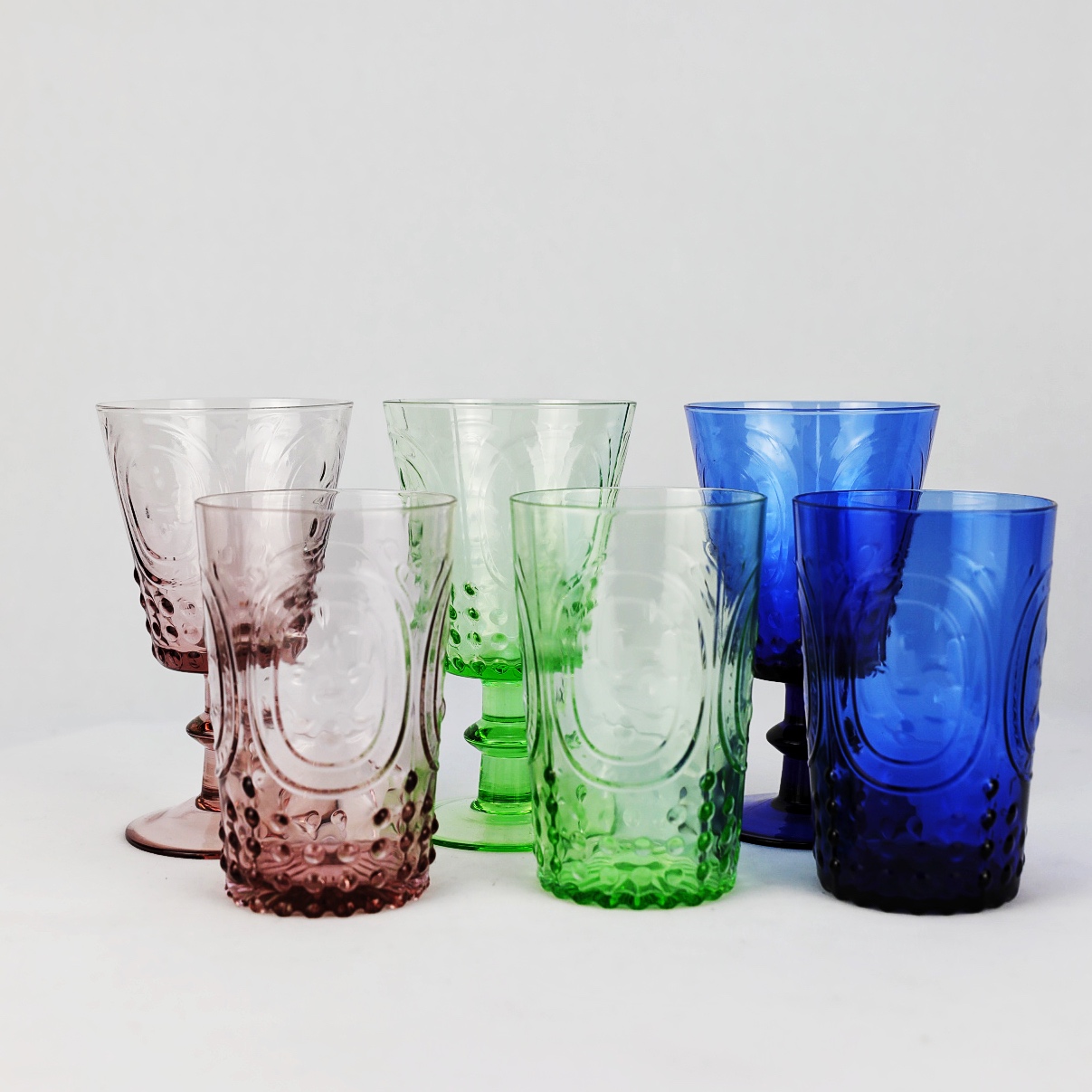 Colorful vintage goblets CXW1906