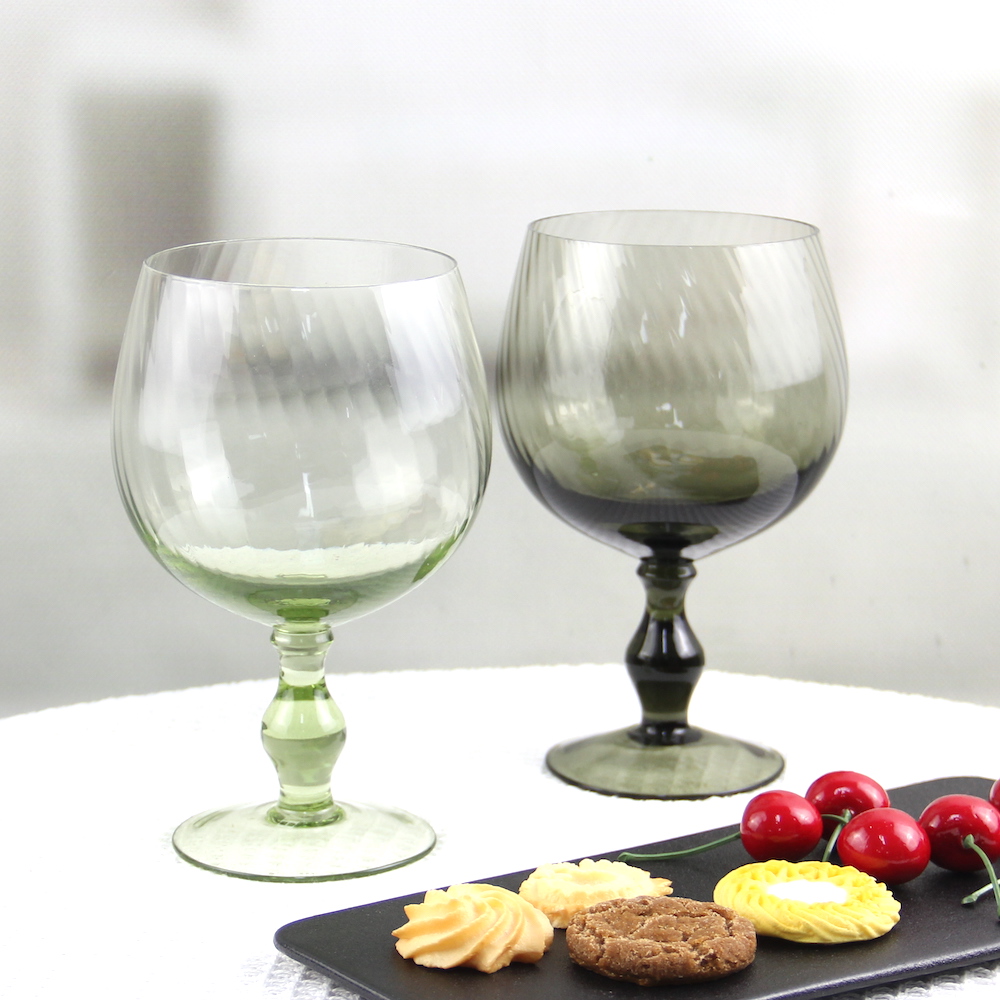 Hand blown colored crystal glasses goblets CXW1689