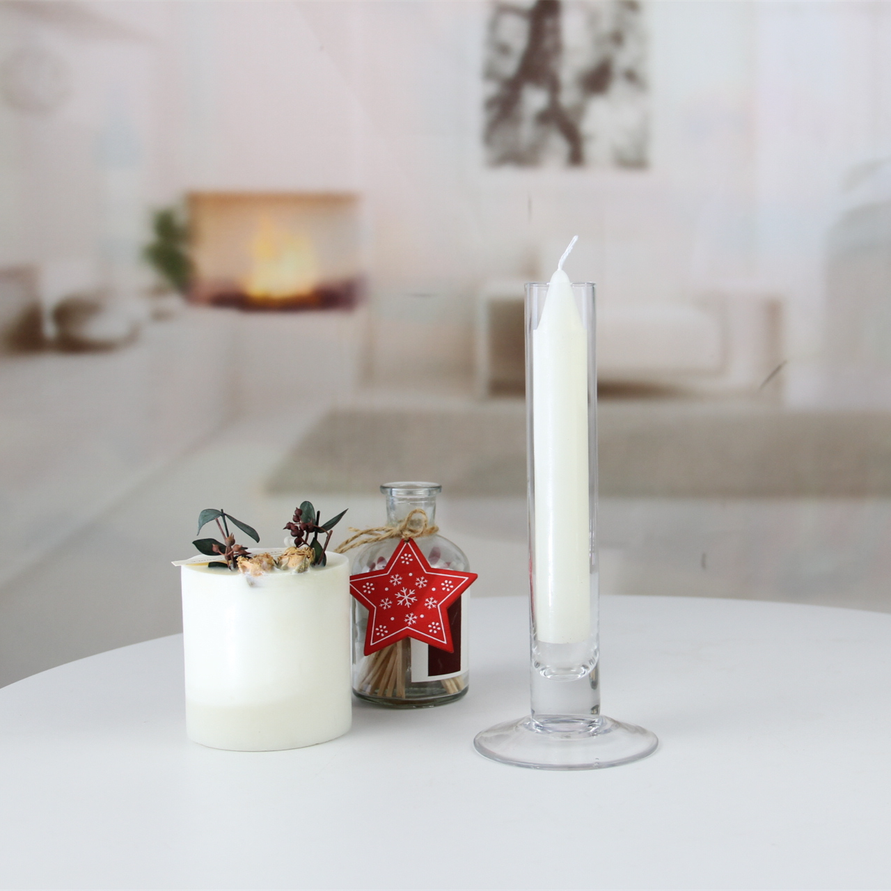 Classic glass candle holders with tube ZT258