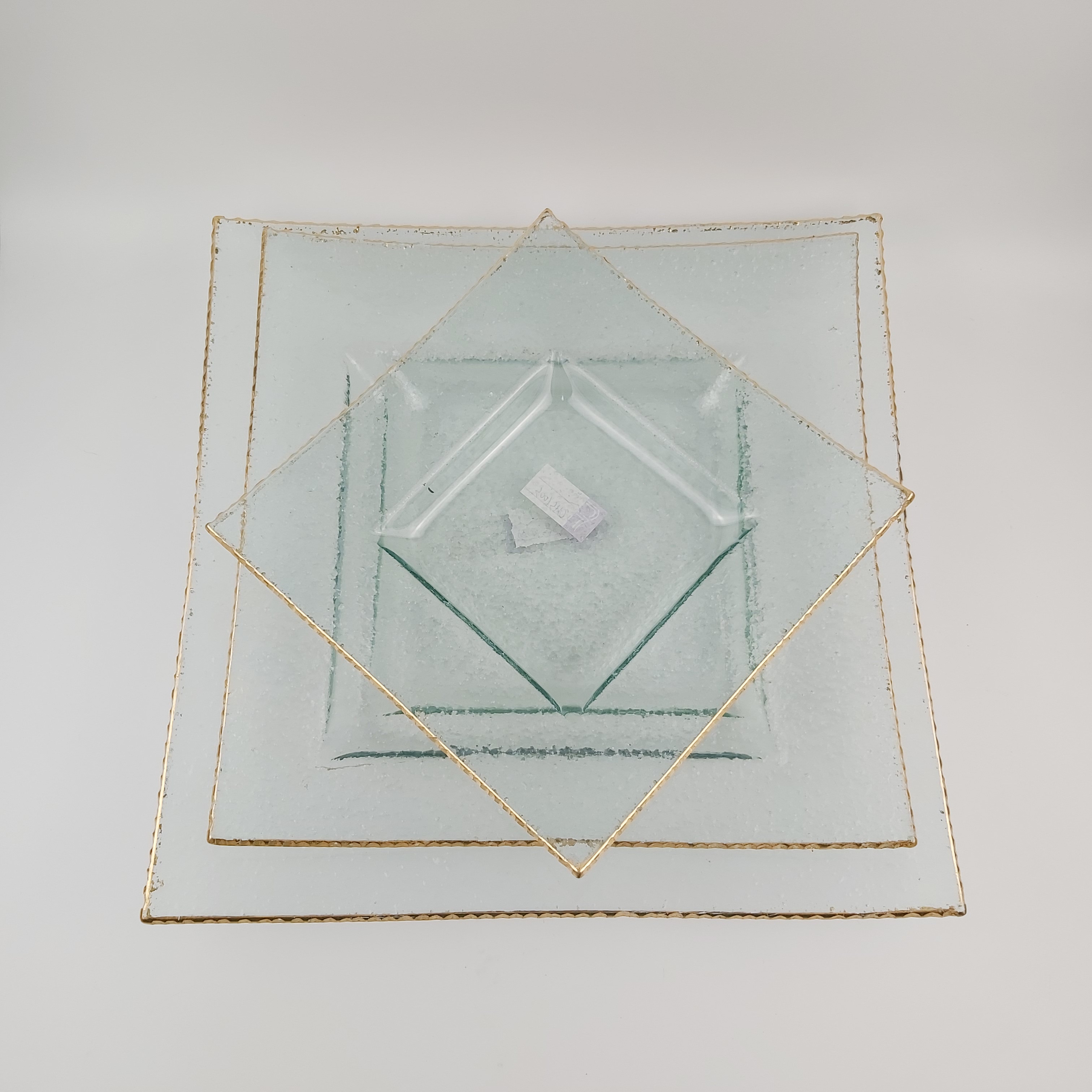 Green glass charger plates CHS101