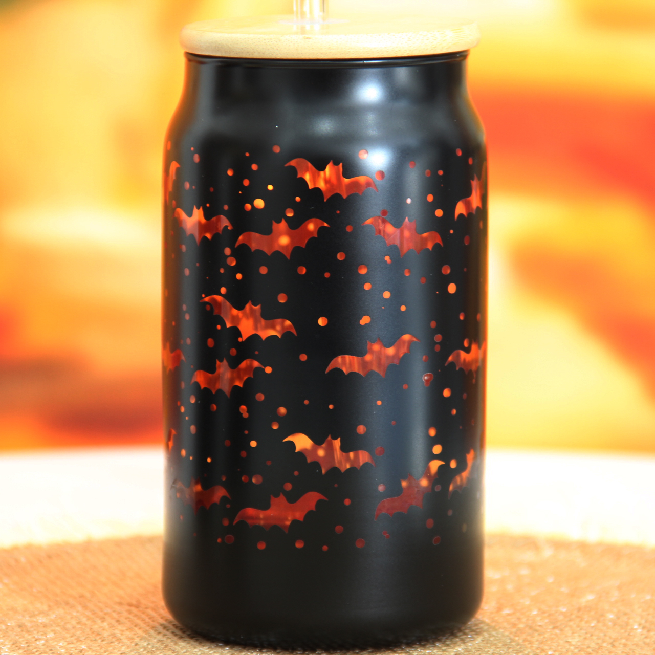 Halloween Can Shaped Glass Cups GZ2201/GZ2202