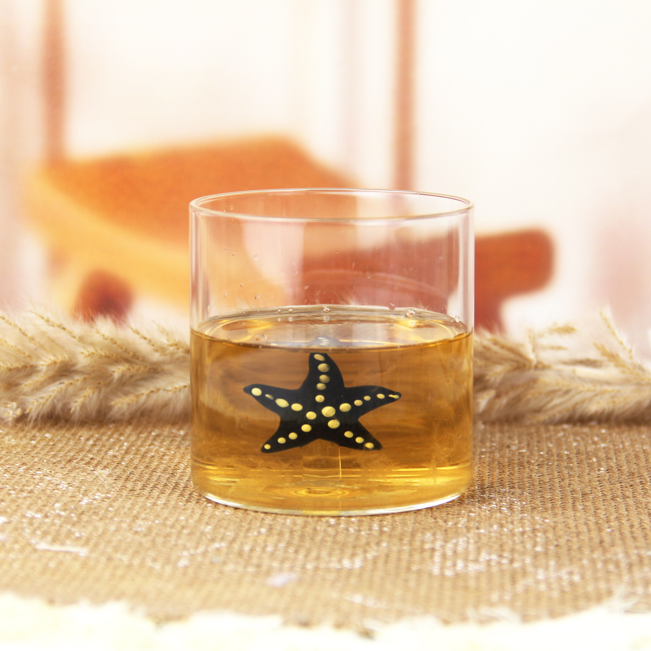 Personalized Whisky Glass With Starfish HO009
