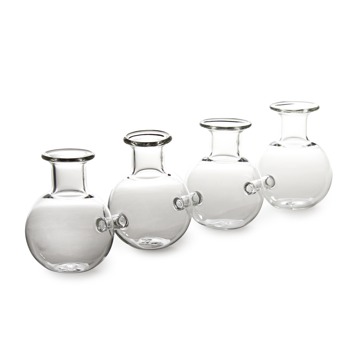 Transparent Glass Bud Conjoined Vases WSJ137