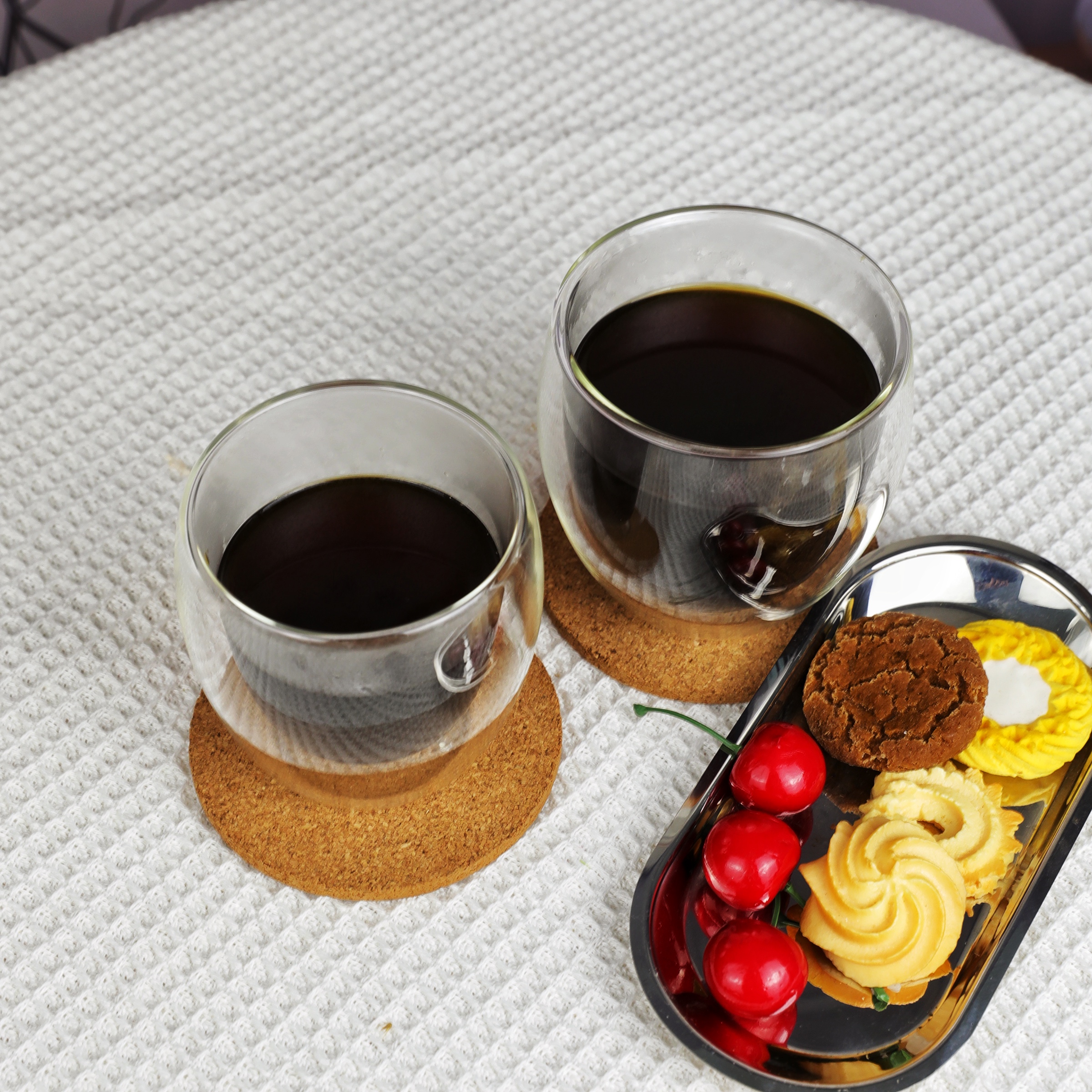 Double wall glass drinking cup WG288/WG289