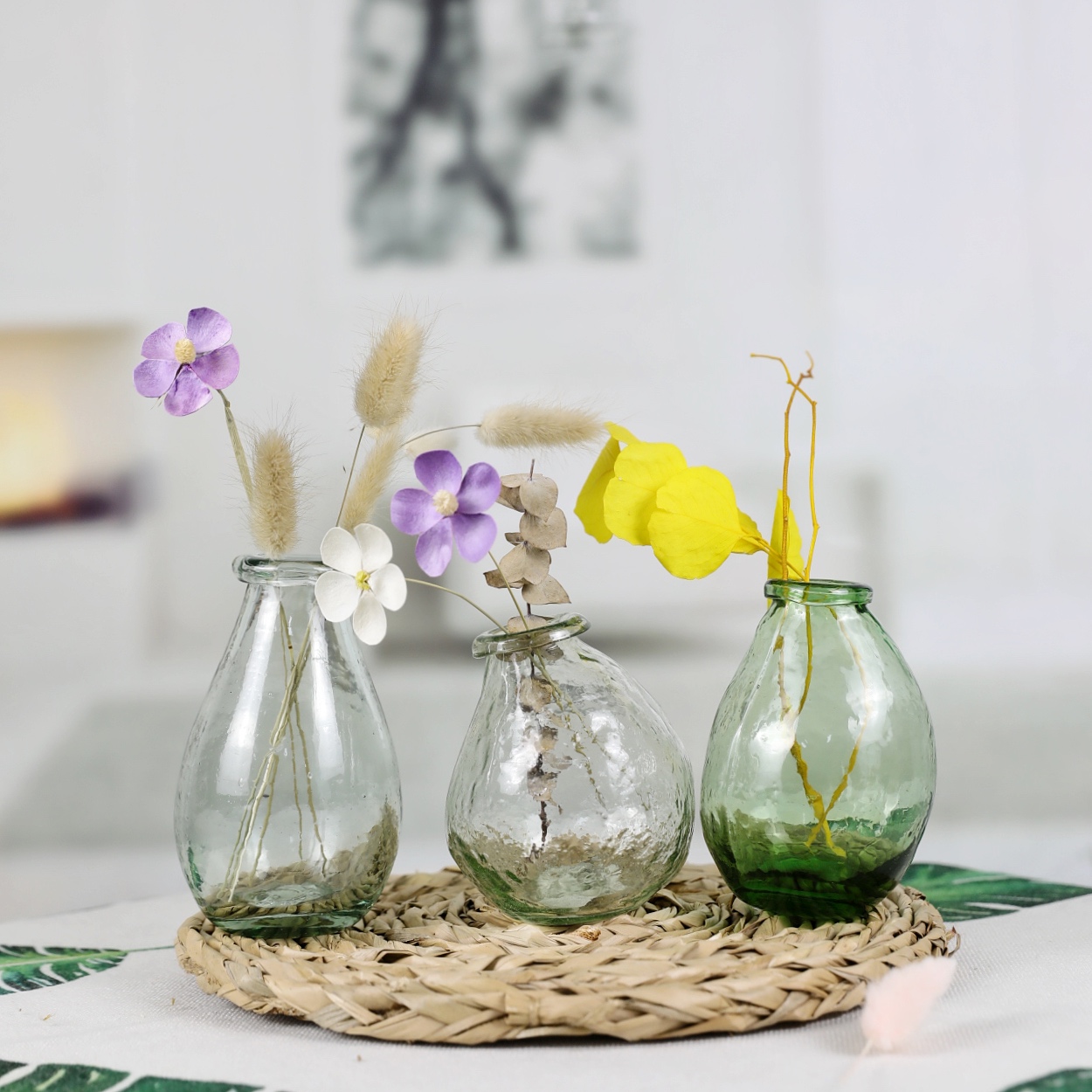 Custom Hand Blown Nordic Small Mini Flower Glass Bud Vase HP340