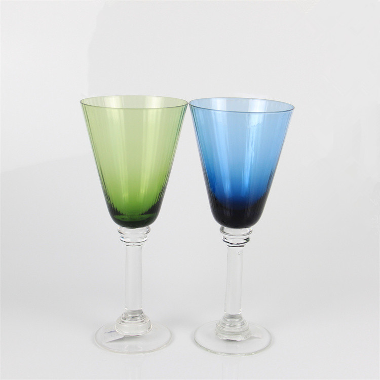 Personalized Colorful Hand Blown Champagne Coupes Glass XB427
