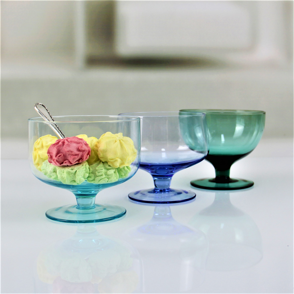 Solid Glass Footed Bowl for the Dessert and Ice Cream JCS012