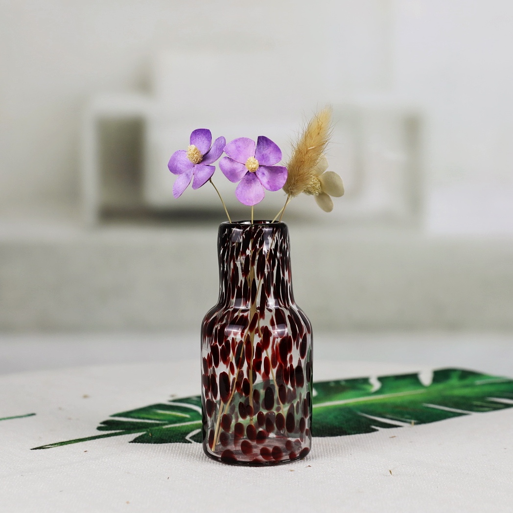 Tall Small Colors Dappled Speckled Flower Glass Bud Vase HP246/HP290