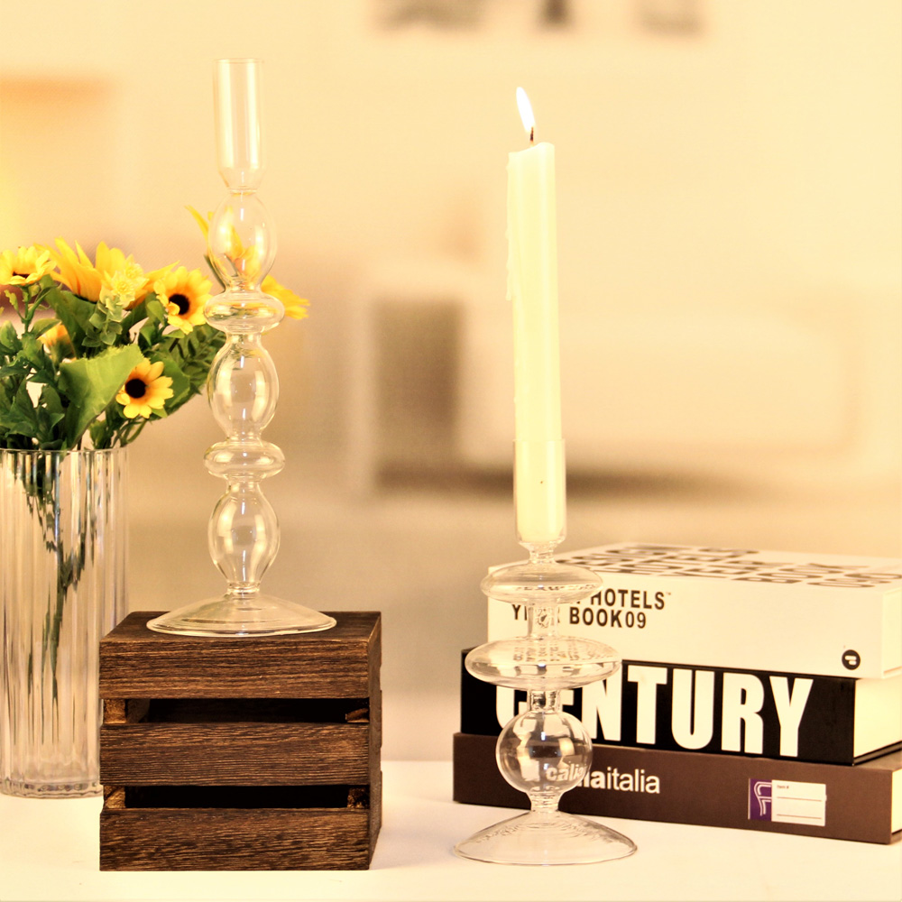 High Borosilicate Glass Candlestick LD053