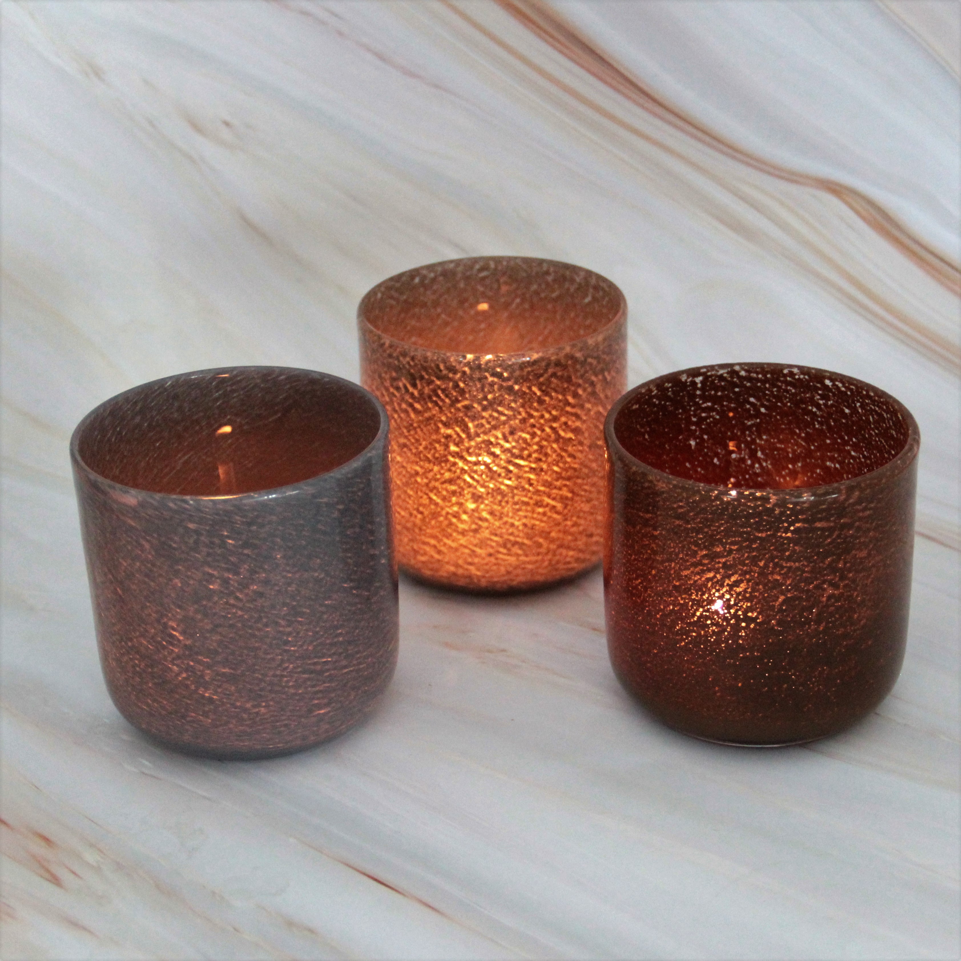 Hand Blown Colored Cylinder Glass Candle Holder Jar Cup ZT100