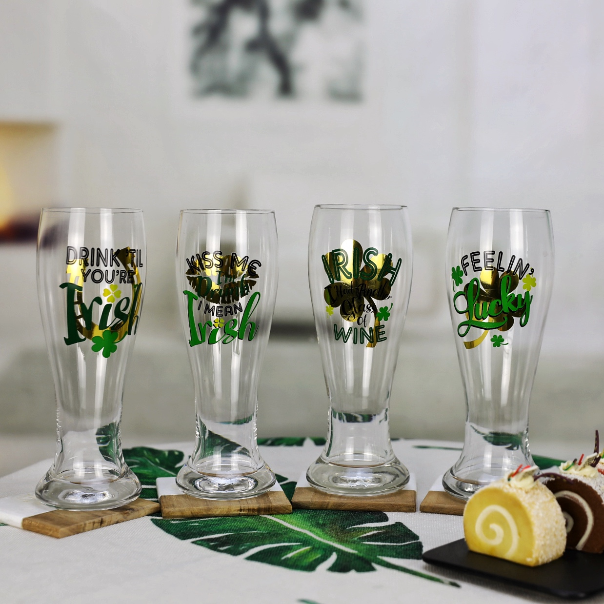 Custom Decal Sublimation Glass Beer