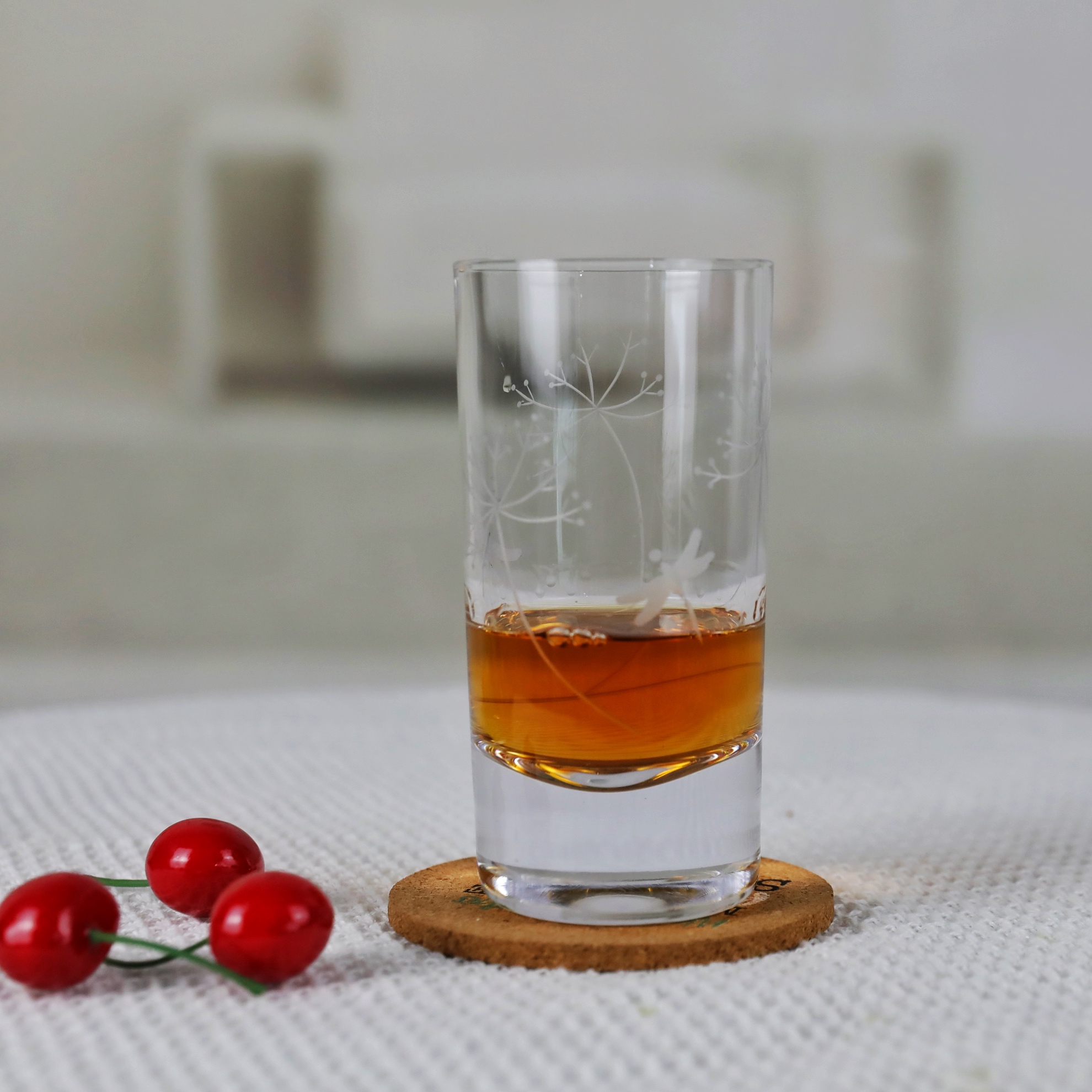 Carved Whisky Glasses Custom Patterned with Carved Martini Glass WG308