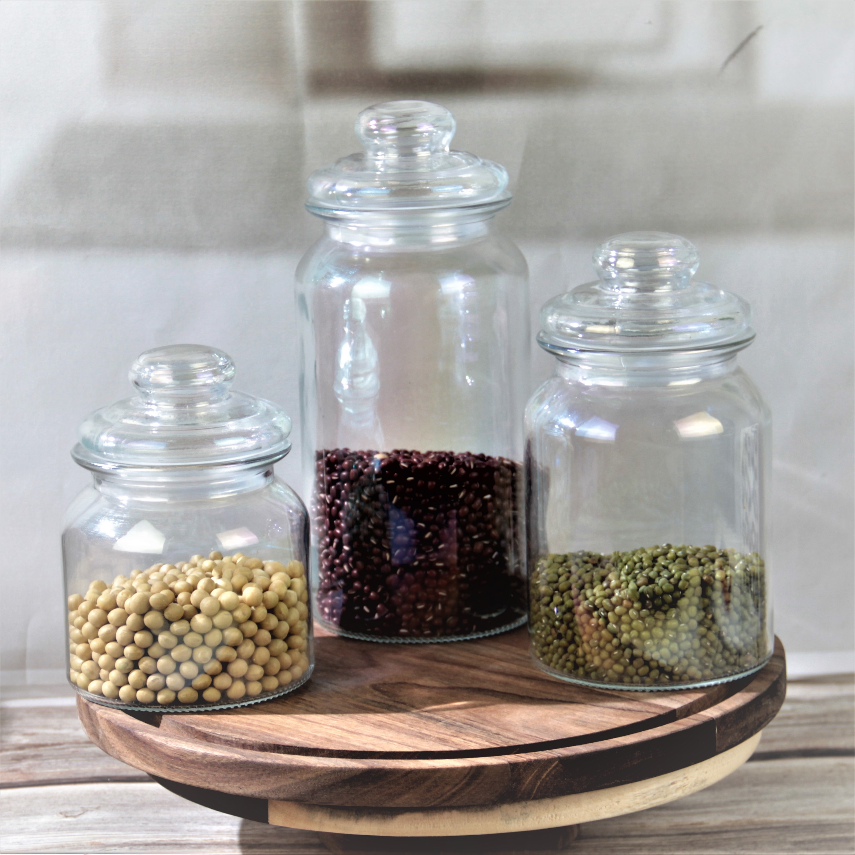 Colored glass storage containers jars GZ1825