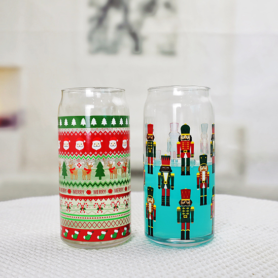 American Style Beverage Cups Cocktail Glasses with Bamboo Lid and Straws