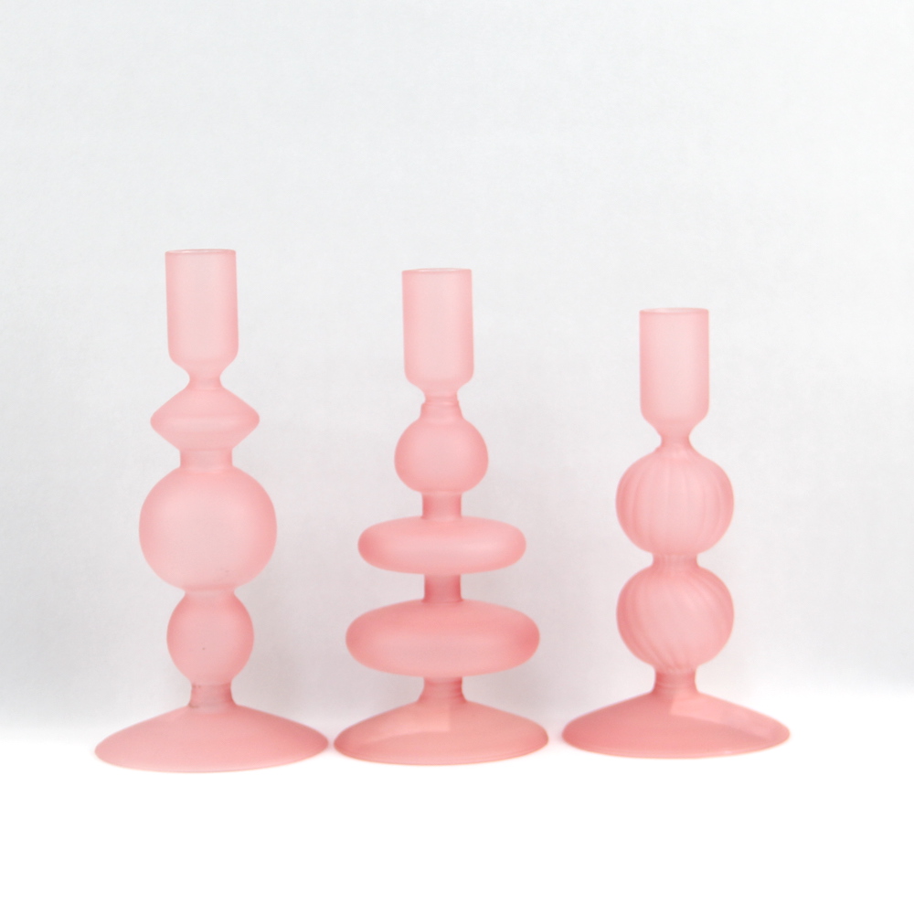 Handmade Glass Candle Stand for Wedding Parties WSJ302