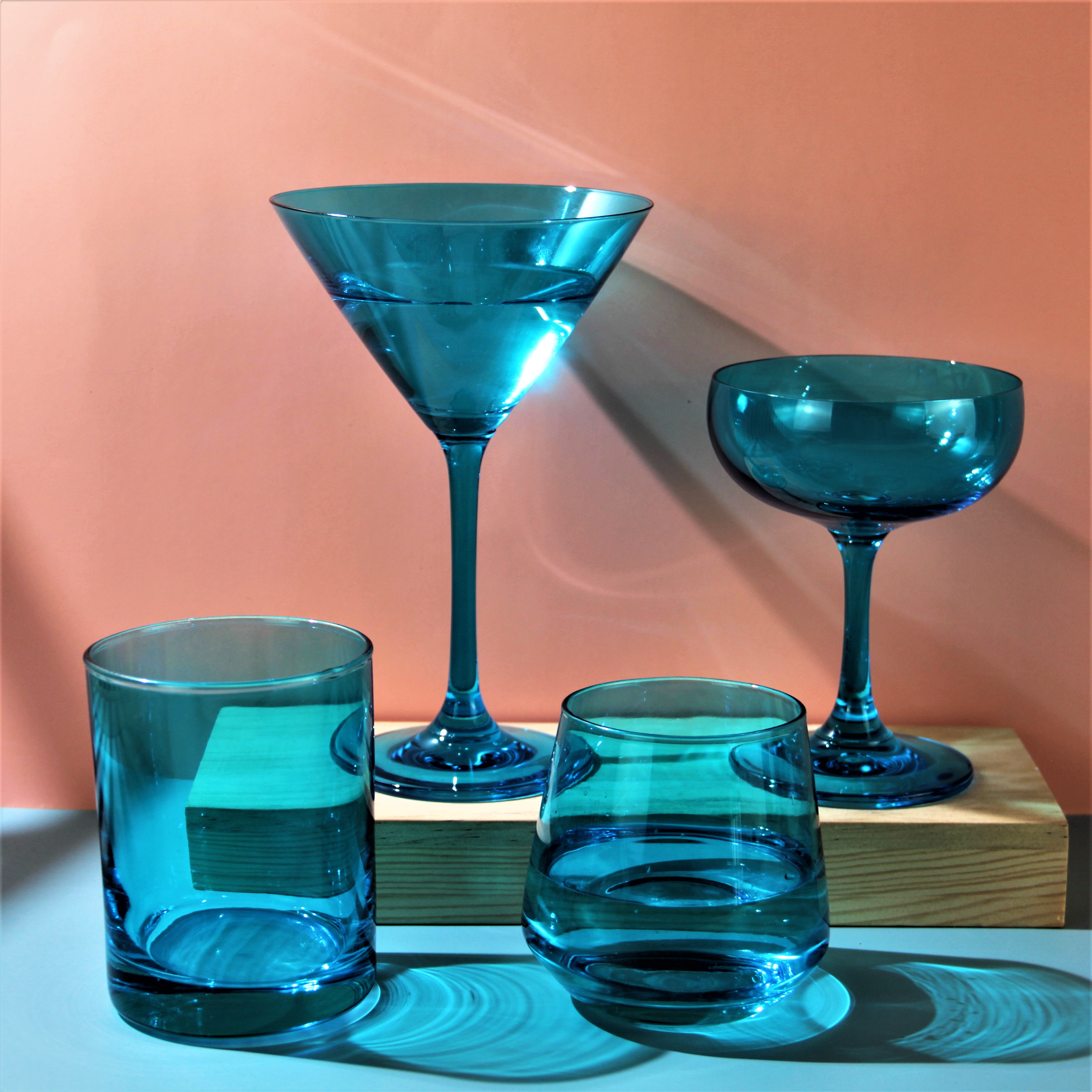 Vintage Highball Colorful Cocktail Glasses CXW1562