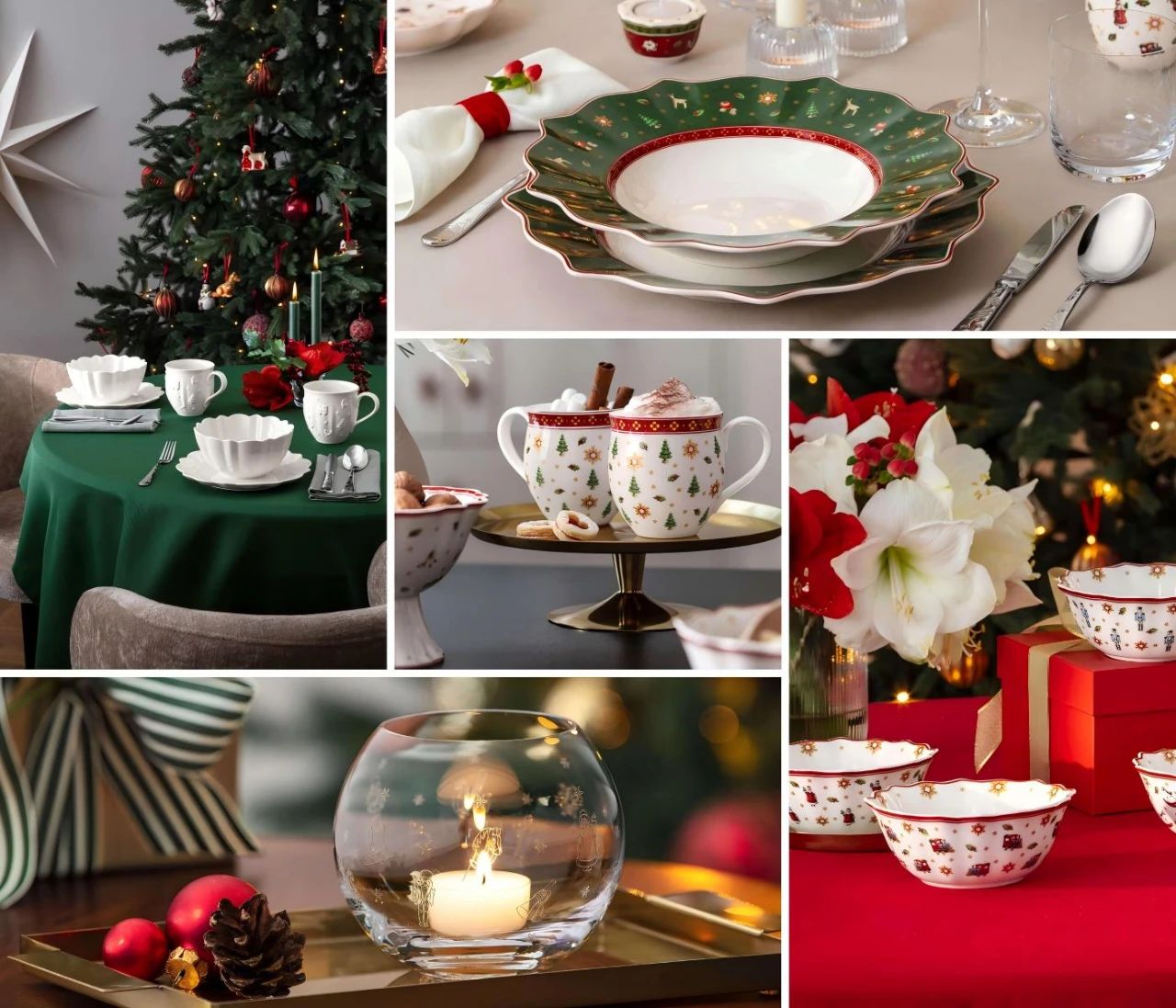 Christmas-themed glass and ceramic tableware.jpg