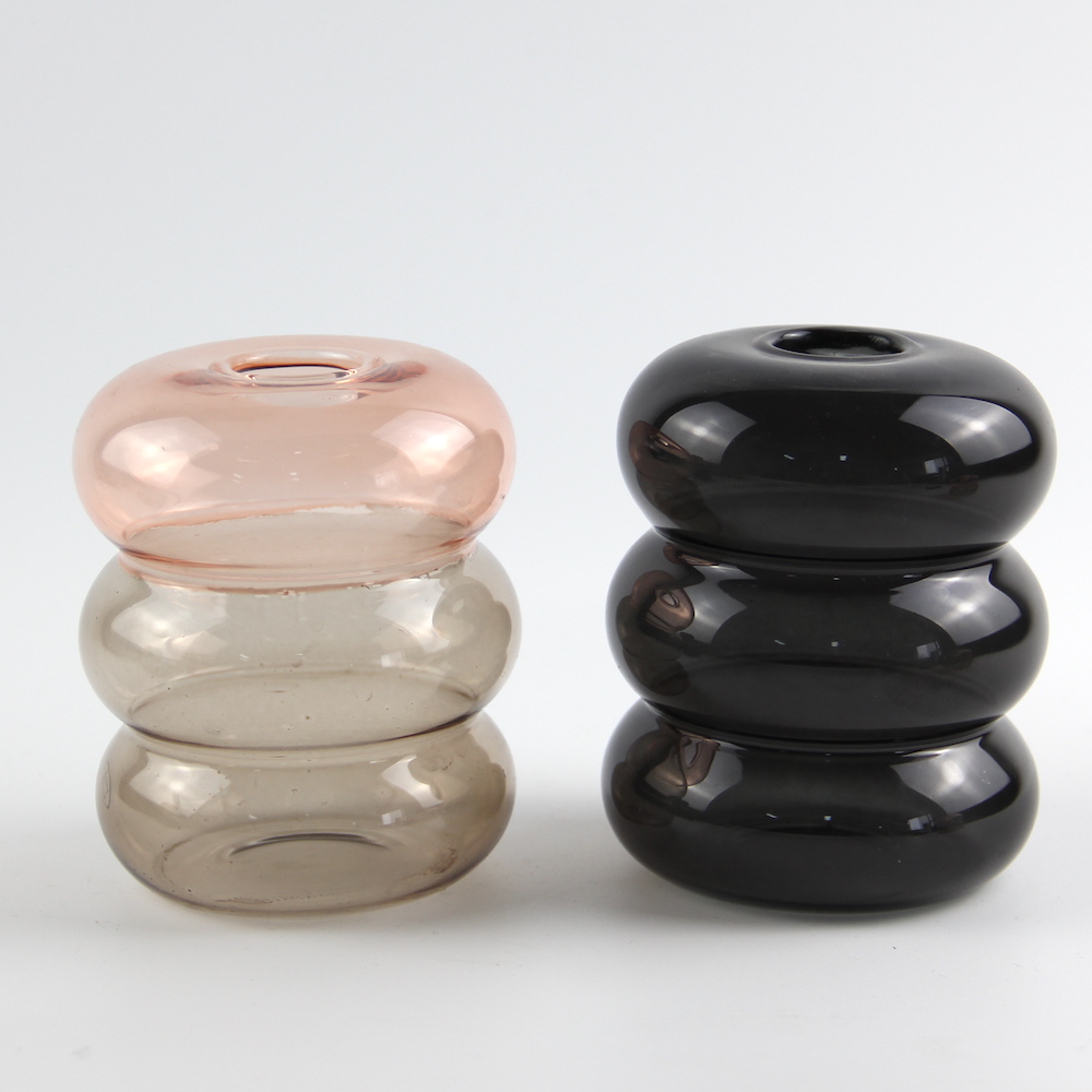 Modern Small Round Glass Tabletop Vase for Wedding HP544