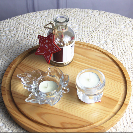 New Style Clear Crystal Glass Tea Light Holder and Candle Holders ZT341