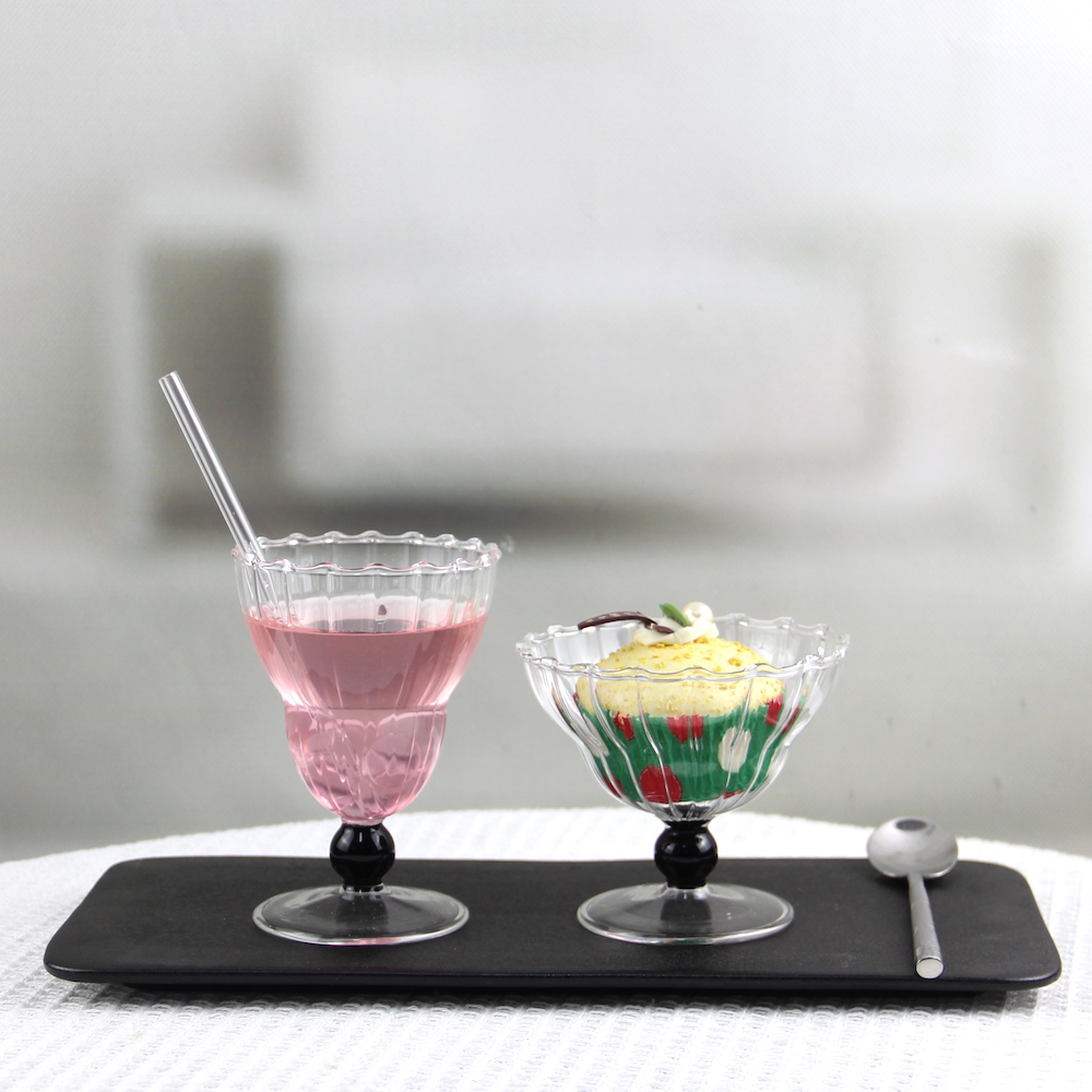 Clear Vintage Ice-Cream Bowl For Home WSJ281