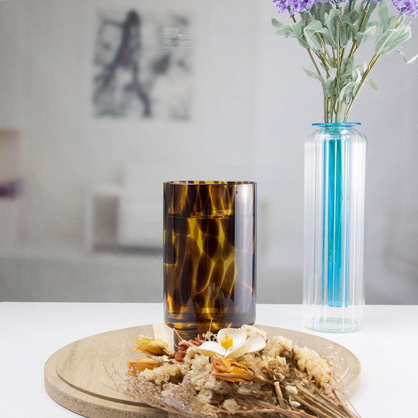 Tortoise Tumbler Glass with Base WG809